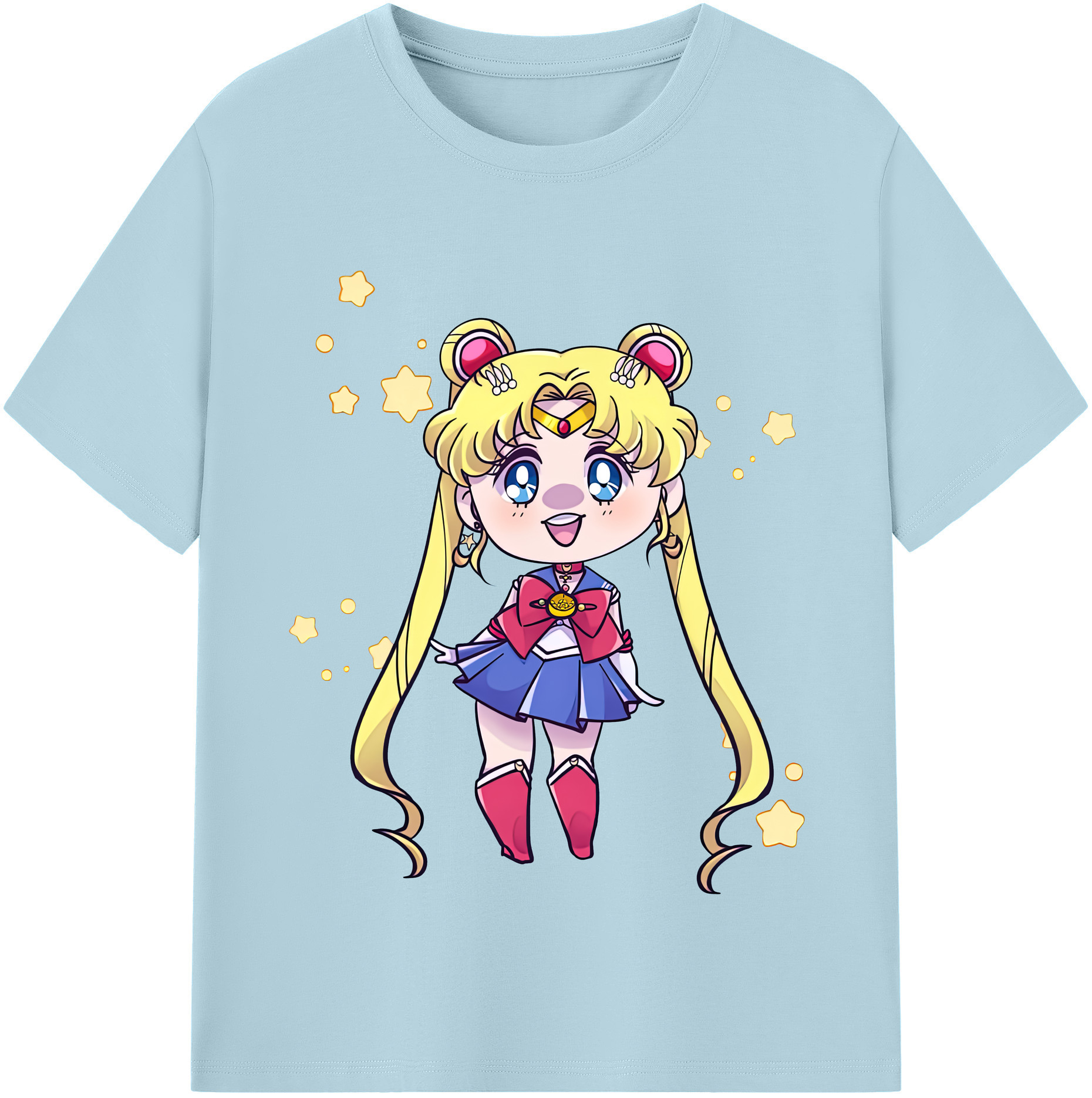（画像用） 美少女戦士セーラームーン 月野 うさぎ つきの うさぎ Sailor Moon Tsukino Usagi 綿100％半袖Tシャツ（フロントプリント）